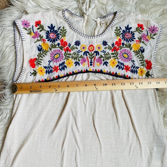 Hollister White Embroidered Sleeveless Top S - Picture 6 of 9